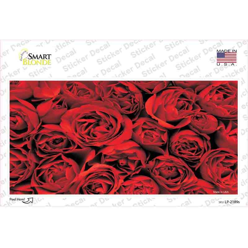 Red Roses Novelty Sticker Decal