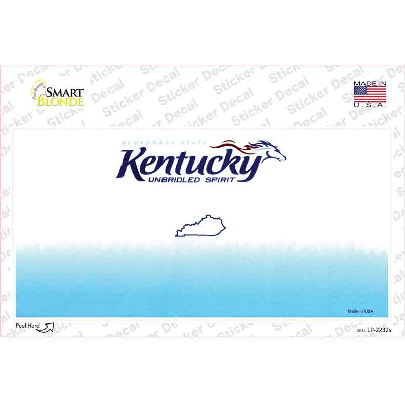 Kentucky State Blank Novelty Sticker Decal