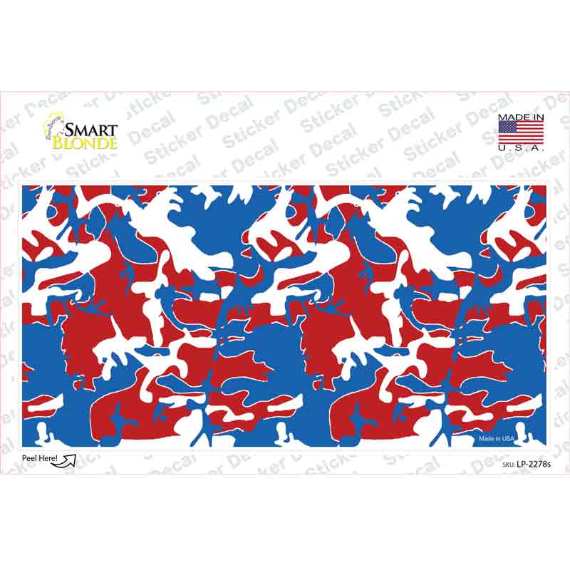 Patriotic Camouflage Novelty Sticker Decal