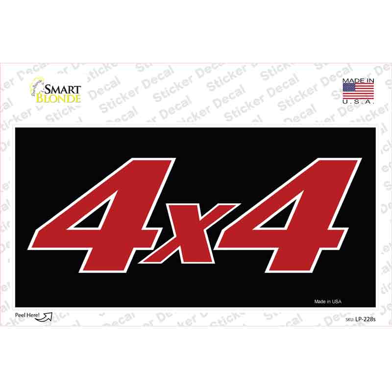 4 X 4 Black Novelty Sticker Decal