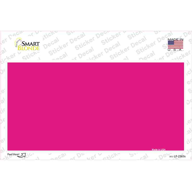 Pink Solid Novelty Sticker Decal