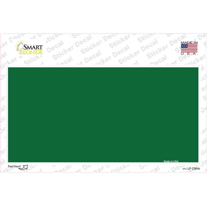 Green Solid Novelty Sticker Decal