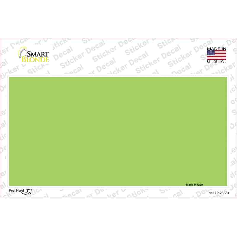 Lime Green Solid Novelty Sticker Decal