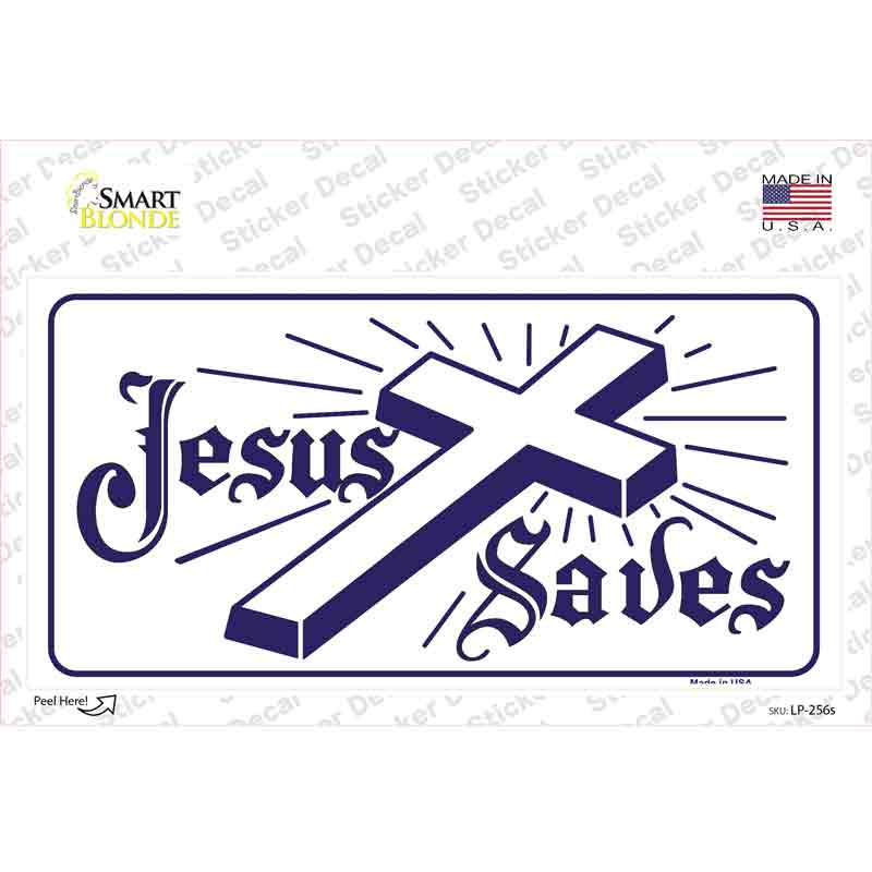 Jesus Saves Novelty Sticker Decal