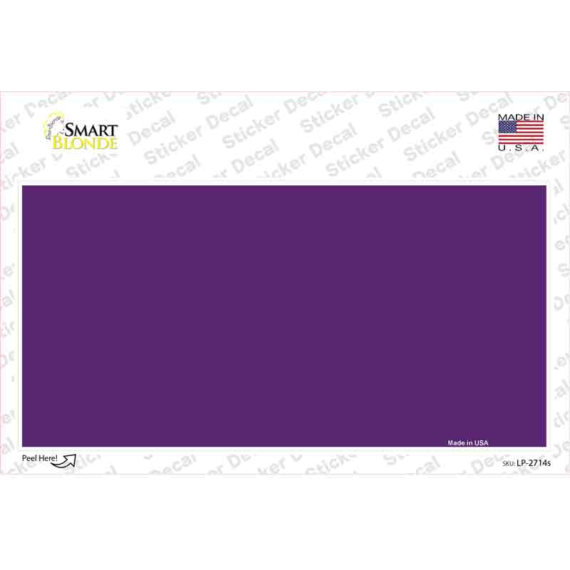 Purple Solid Novelty Sticker Decal
