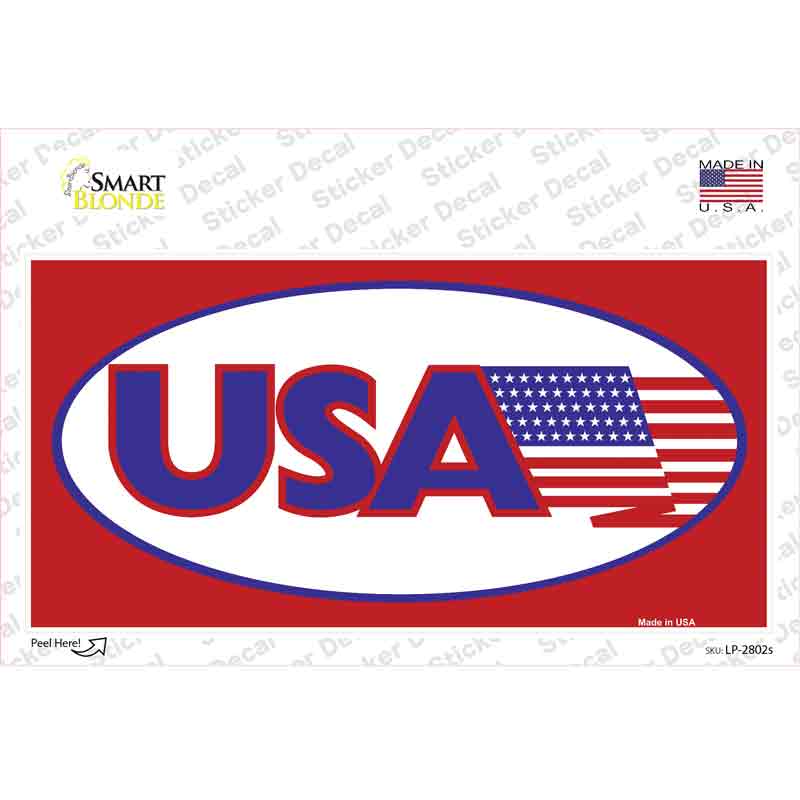 USA American Flag Vanity Novelty Sticker Decal