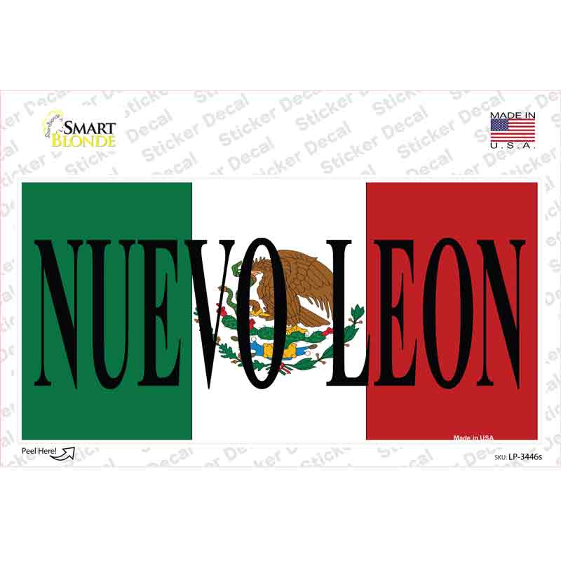 Nuevo Leon Mexico Background Novelty Sticker Decal