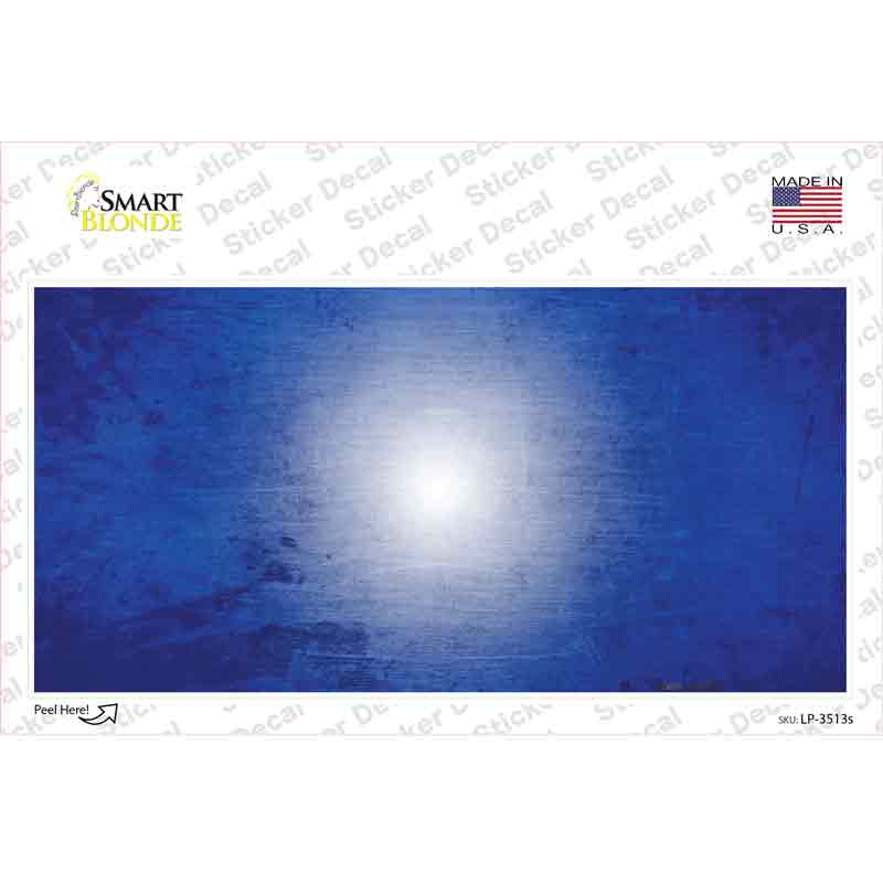 Blue White Fade Scratched Novelty Sticker Decal