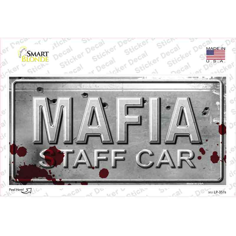 Mafia Staff Car Novelty Sticker Decal