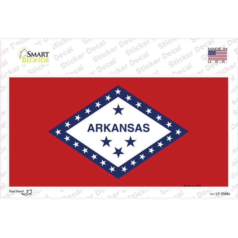 Arkansas State Flag Novelty Sticker Decal