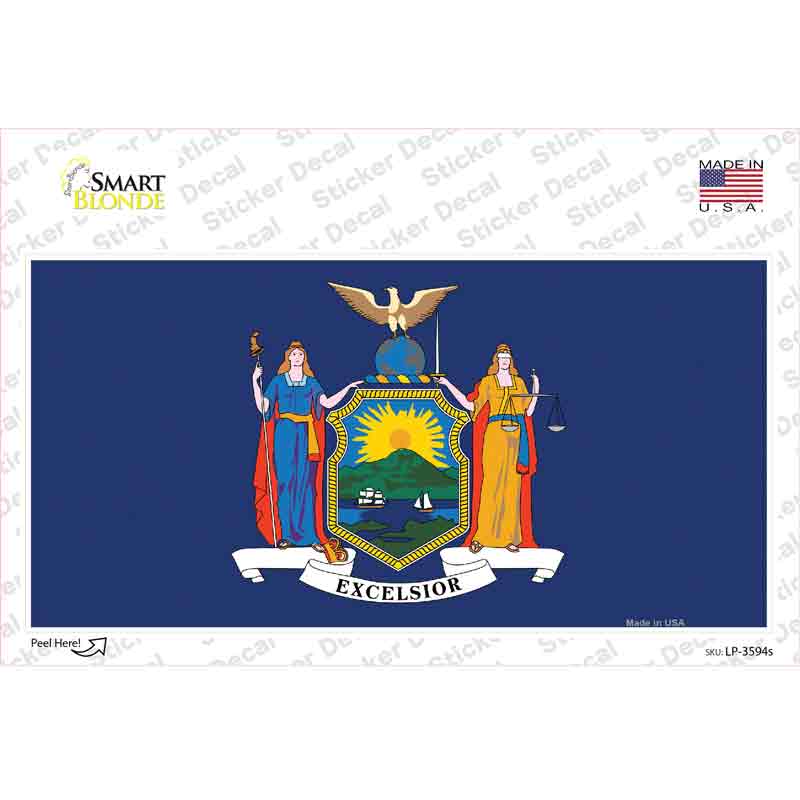 New York State Flag Novelty Sticker Decal
