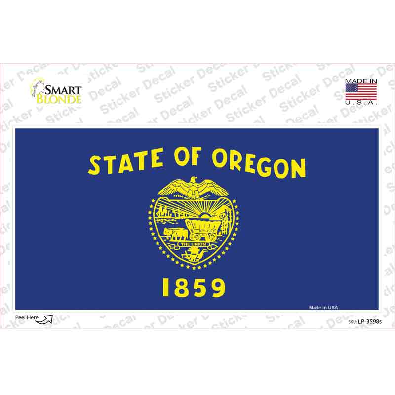 Oregon State Flag Novelty Sticker Decal