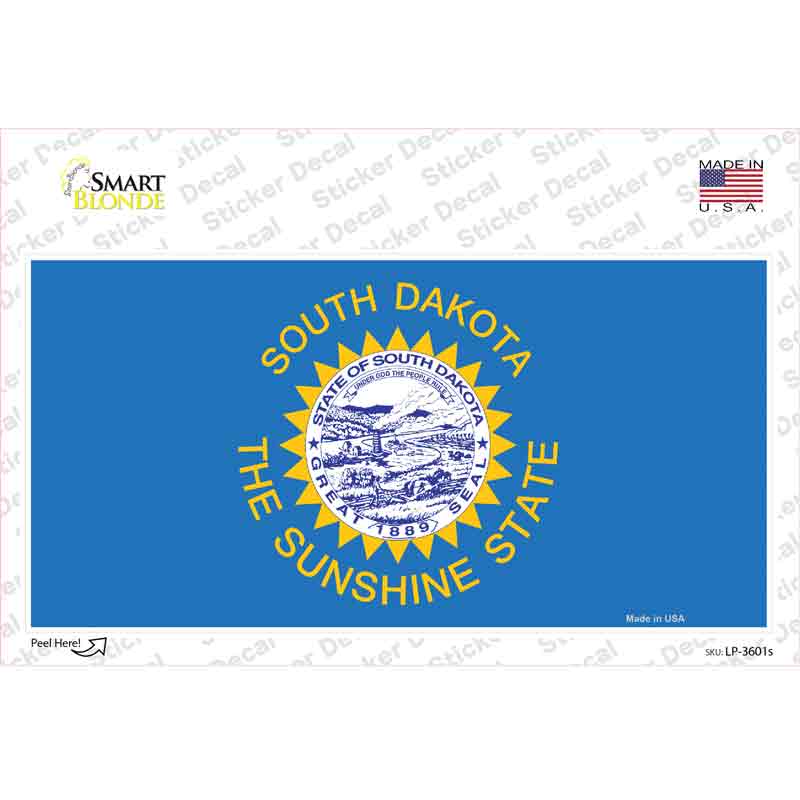 South Dakota State Flag Novelty Sticker Decal