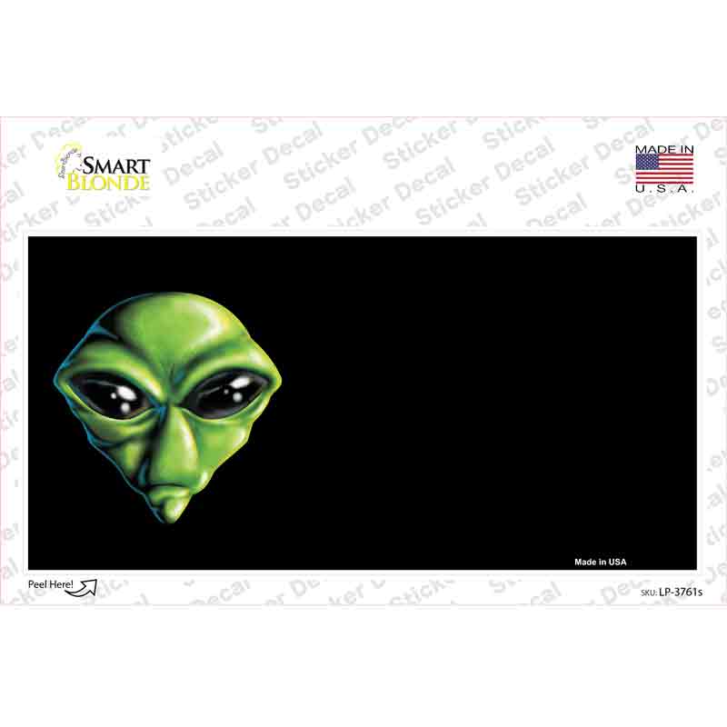 Alien Offset Novelty Sticker Decal