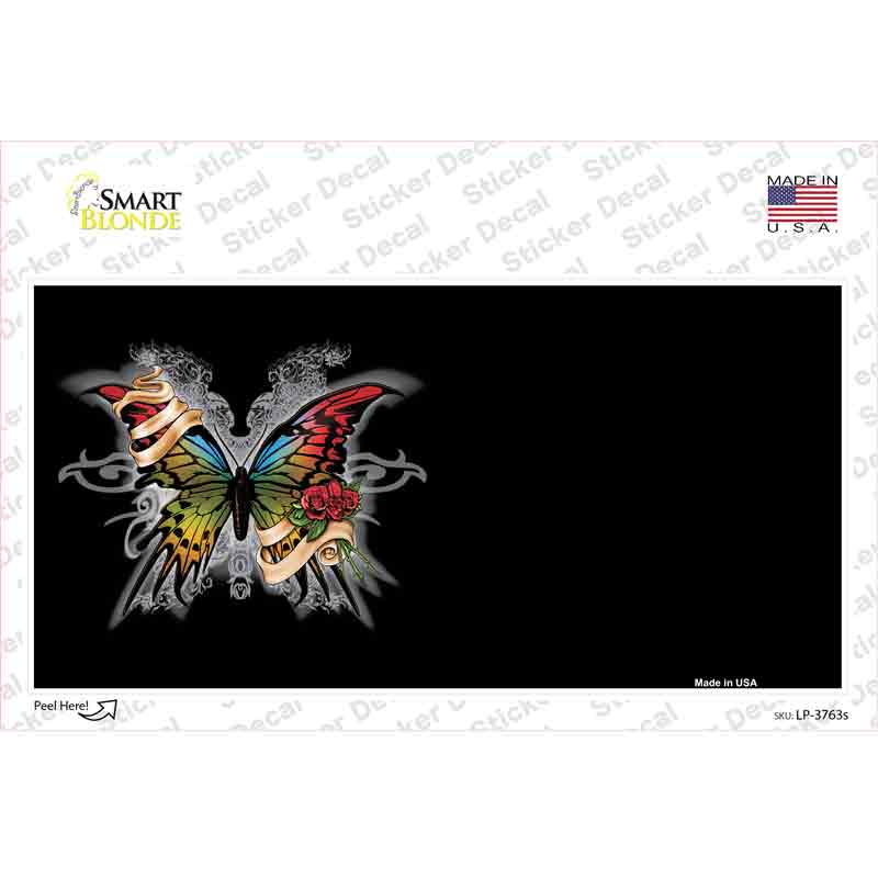 Butterfly Offset Novelty Sticker Decal