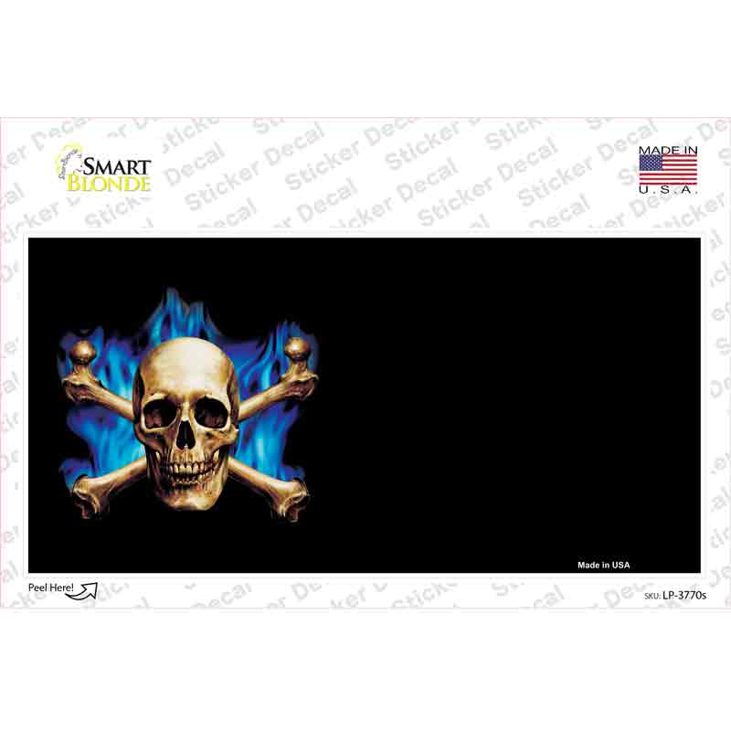 Skull Offset Novelty Sticker Decal