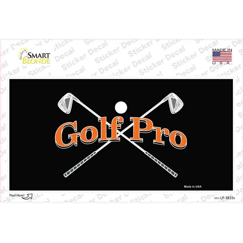 Golf Pro Novelty Sticker Decal
