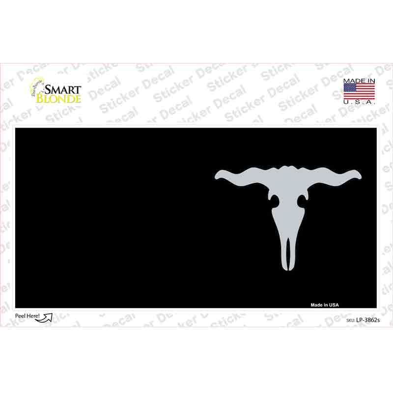 Cattle Skull Offset Novelty Sticker Decal