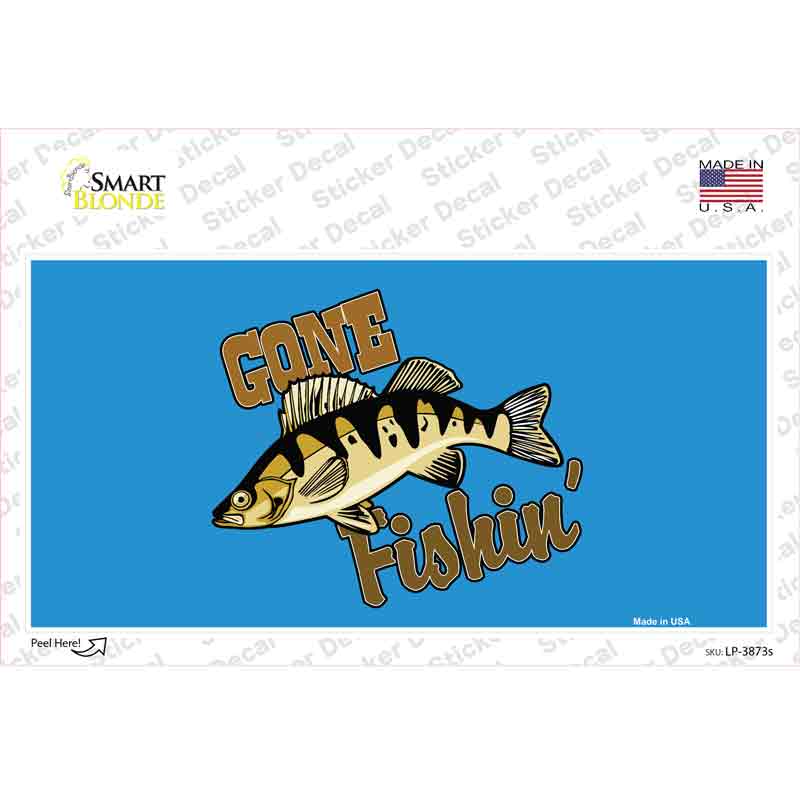 Gone Fishin Novelty Sticker Decal