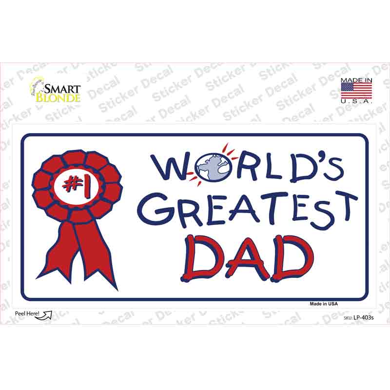 Worlds Greatest Dad Novelty Sticker Decal