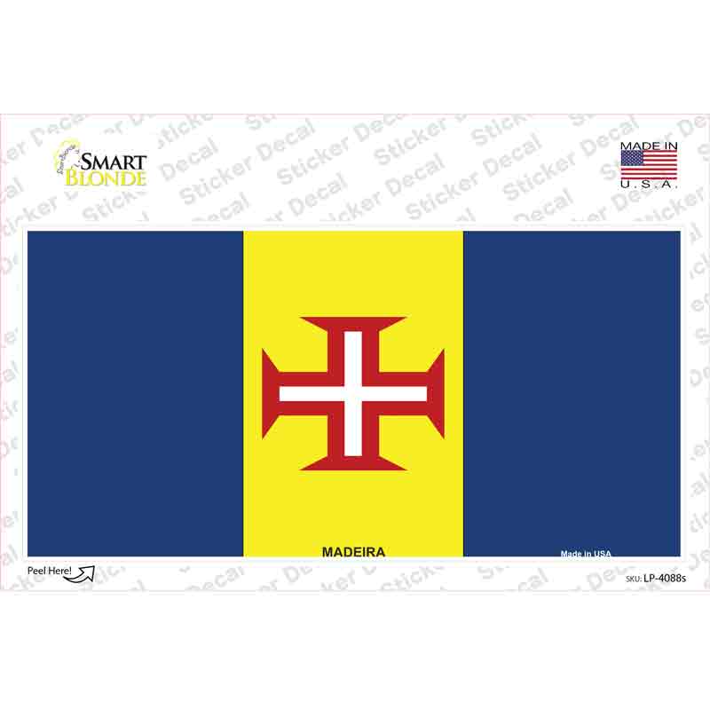 Madeira Flag Novelty Sticker Decal
