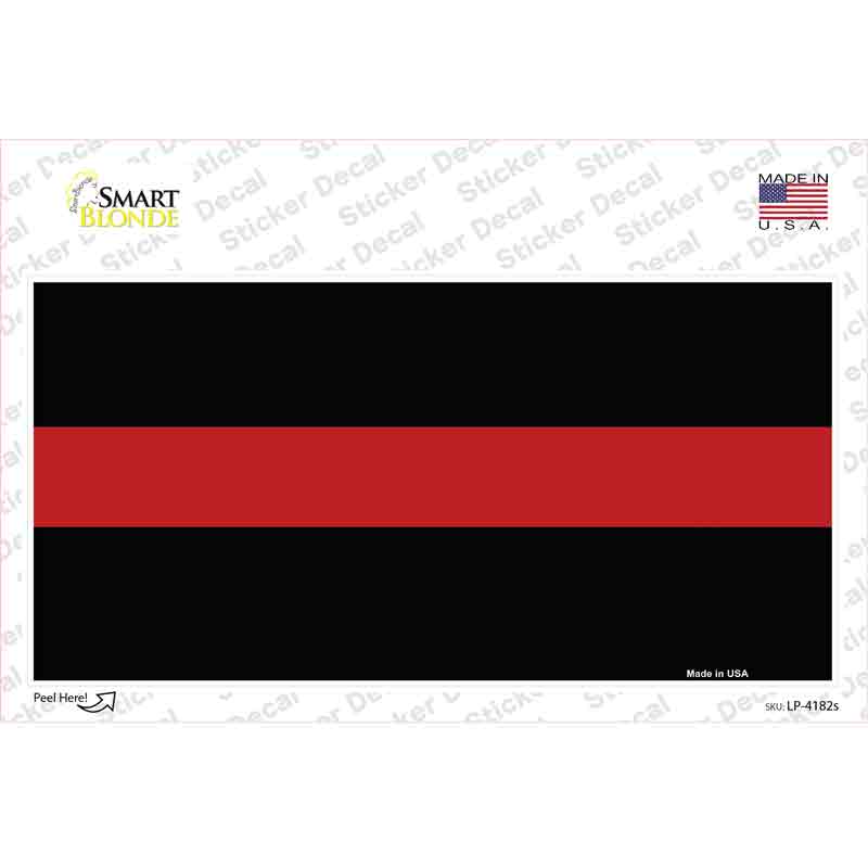 Thin Red Line Fire Novelty Sticker Decal