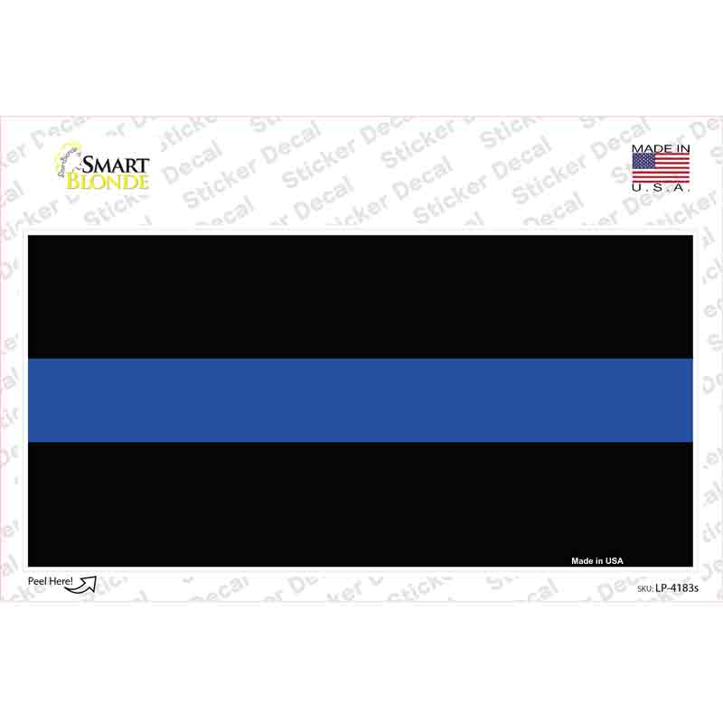 Thin Blue Line Police Novelty Sticker Decal