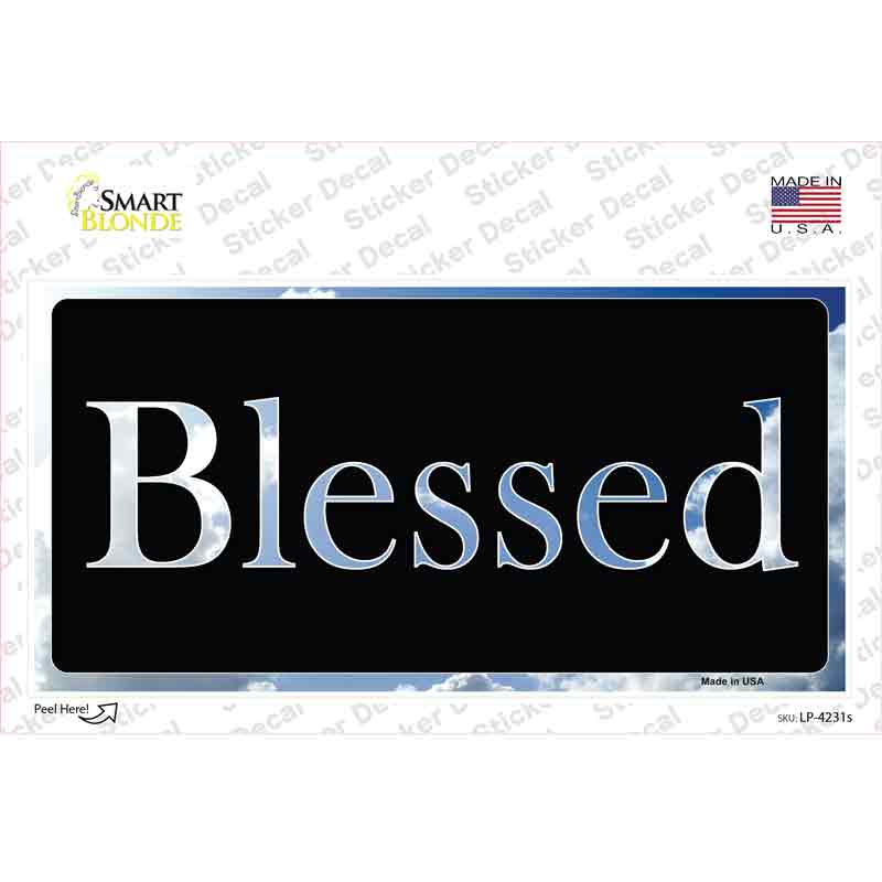 Blessed Blue Sky Cloud Novelty Sticker Decal