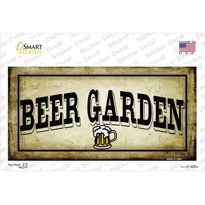 Beer Garden Novelty Sticker Decal
