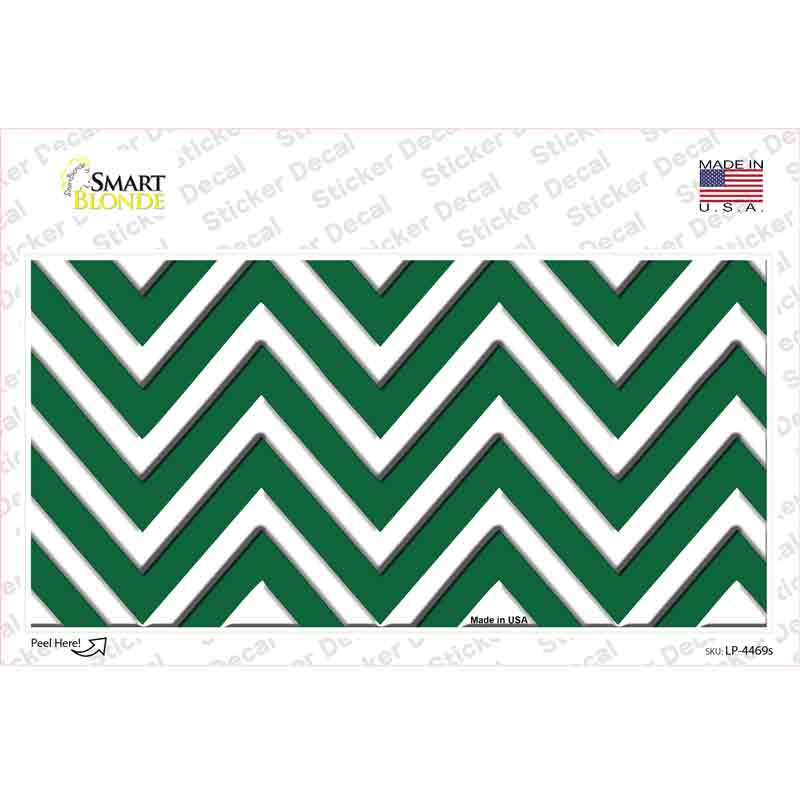 Green Chevron Novelty Sticker Decal