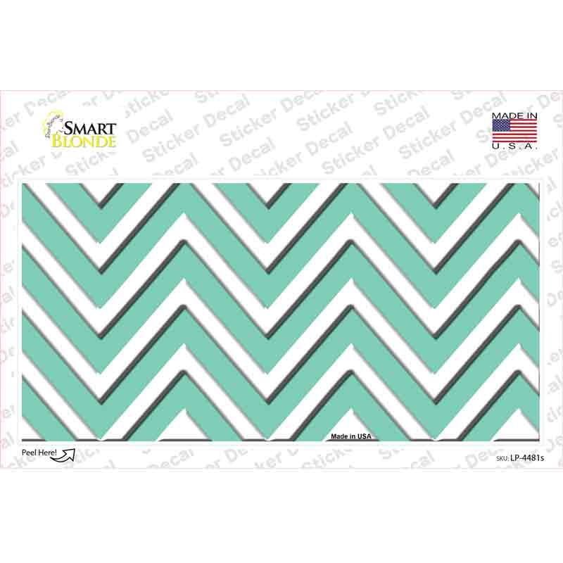 Mint Chevron Novelty Sticker Decal