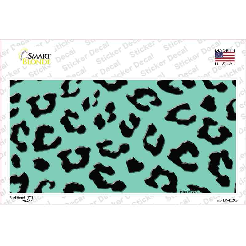 Mint Black Cheetah Novelty Sticker Decal