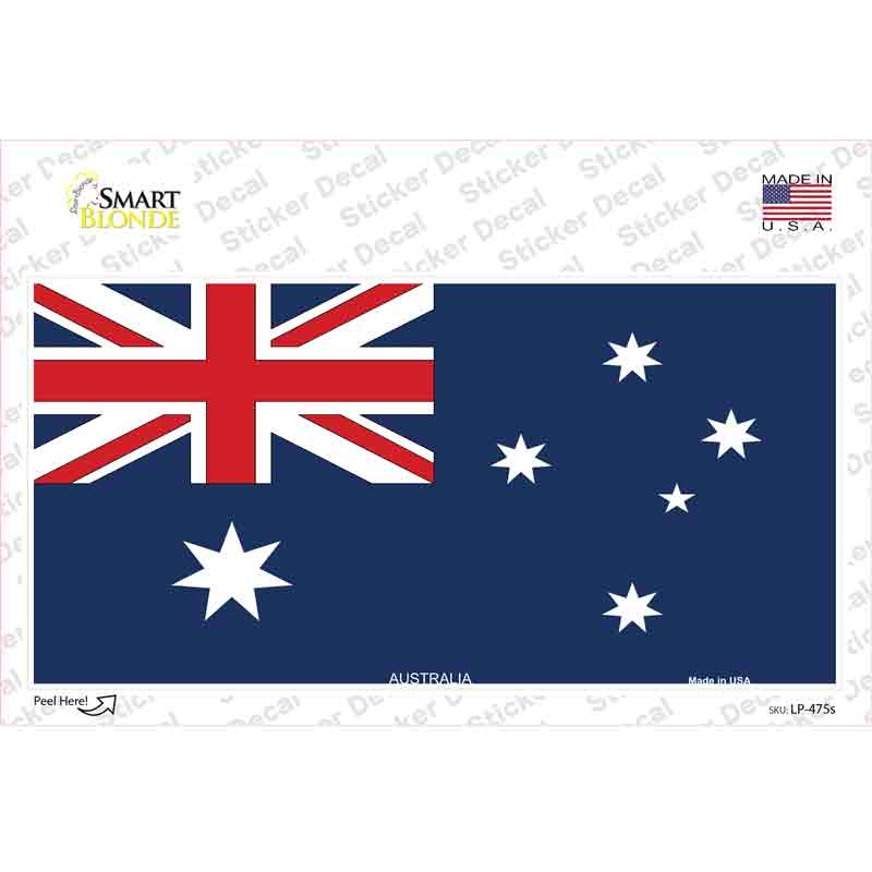 Australia Flag Novelty Sticker Decal