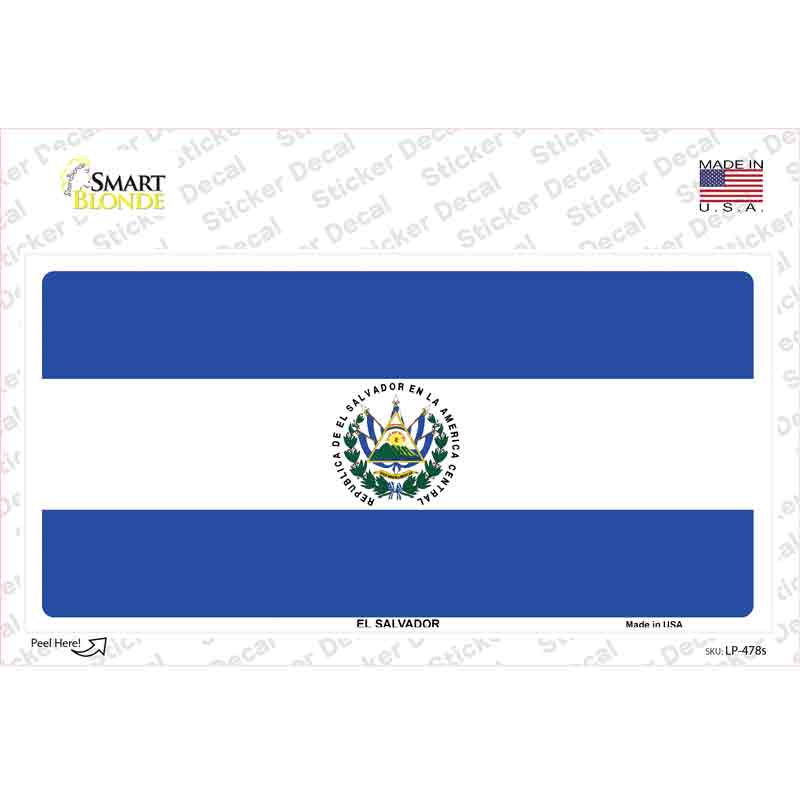 El Salvador Flag Novelty Sticker Decal