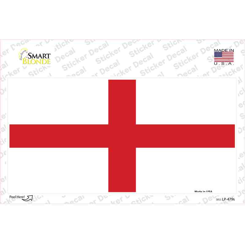 England Flag Novelty Sticker Decal