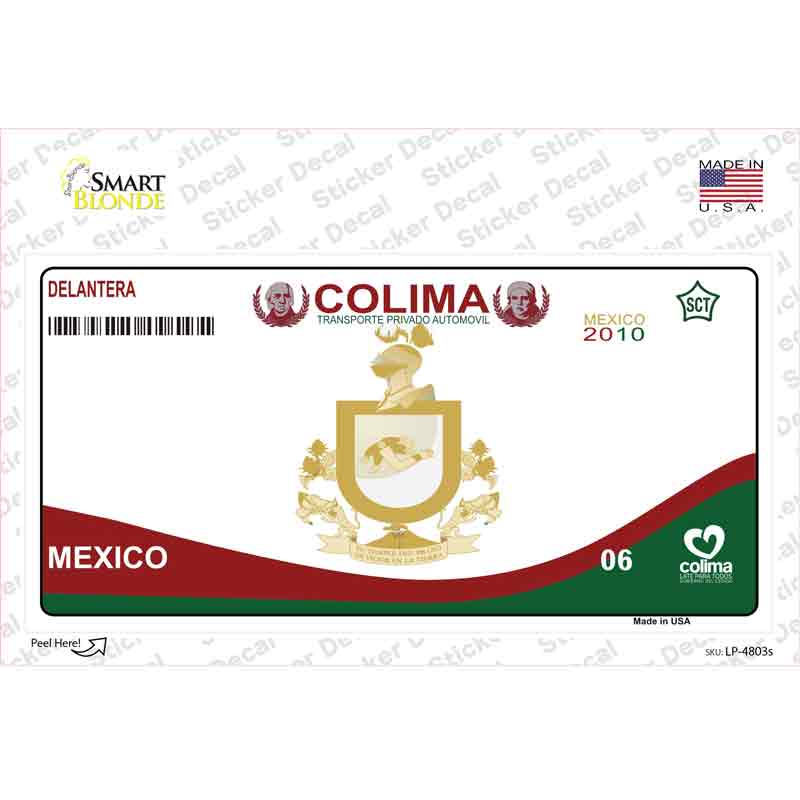 Colima Mexico Novelty Sticker Decal