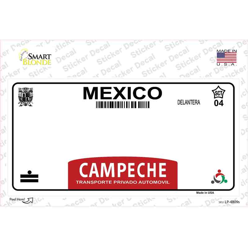 Campeche Mexico Novelty Sticker Decal