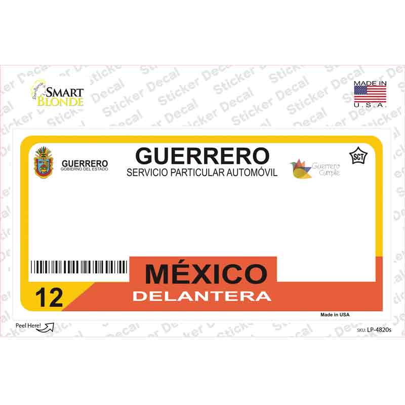 Guerrero Mexico Novelty Sticker Decal
