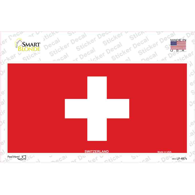 Switzerland Flag Novelty Sticker Decal