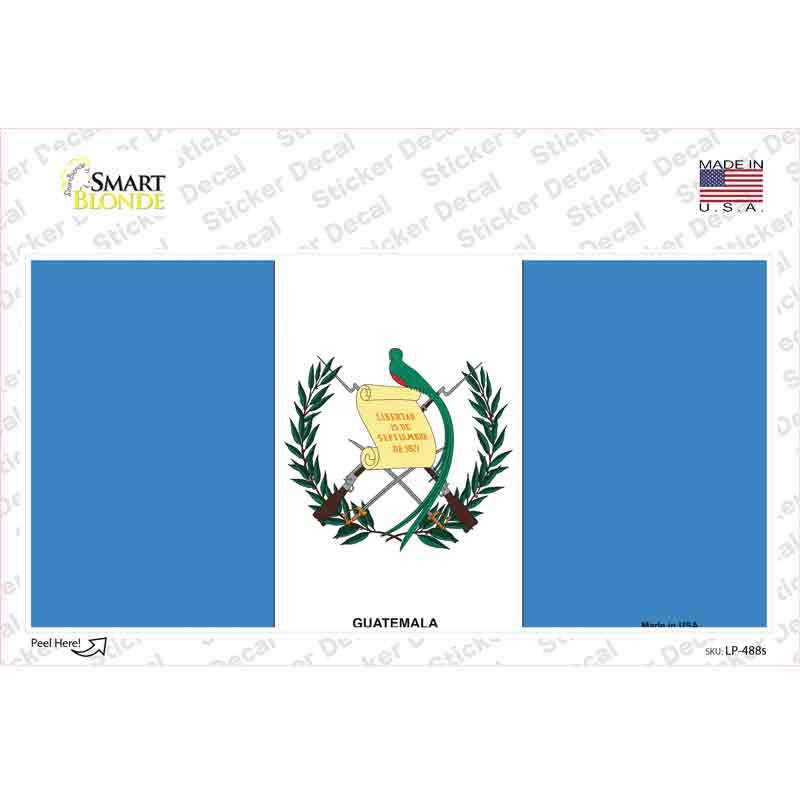 Guatemala Country Flag Novelty Sticker Decal