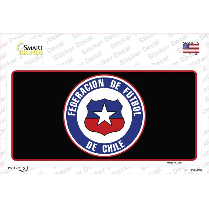 Federacion De Futbol De Chili Flag Novelty Sticker Decal