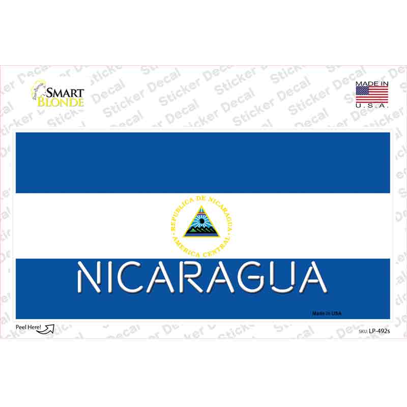 Nicaragua Flag Novelty Sticker Decal