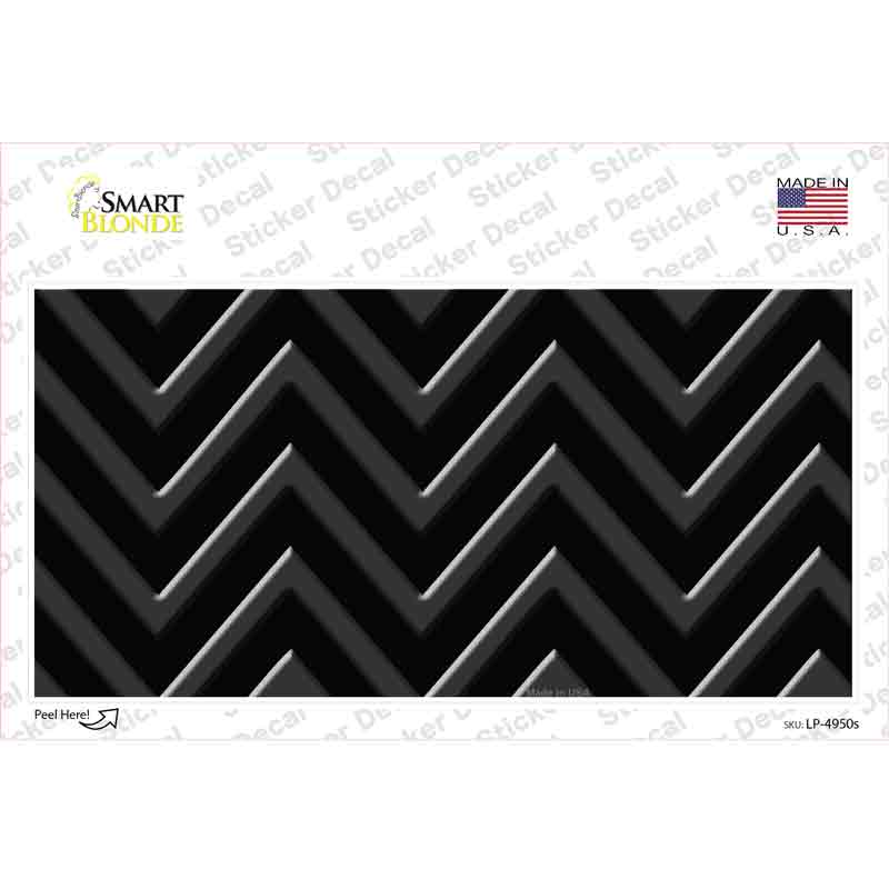 Black Light Black Chevron Novelty Sticker Decal