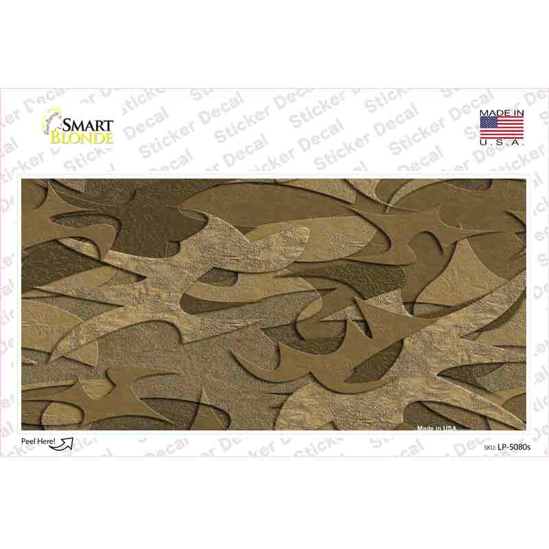 Brown Camouflage Novelty Sticker Decal