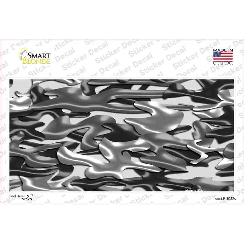 Grey Camouflage Novelty Sticker Decal
