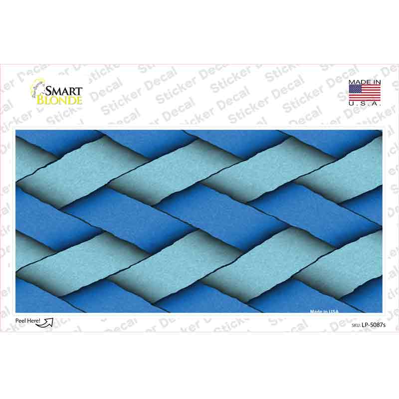 Weave Blue Novelty Sticker Decal