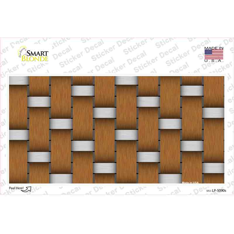 Weave Brown & Gray Novelty Sticker Decal