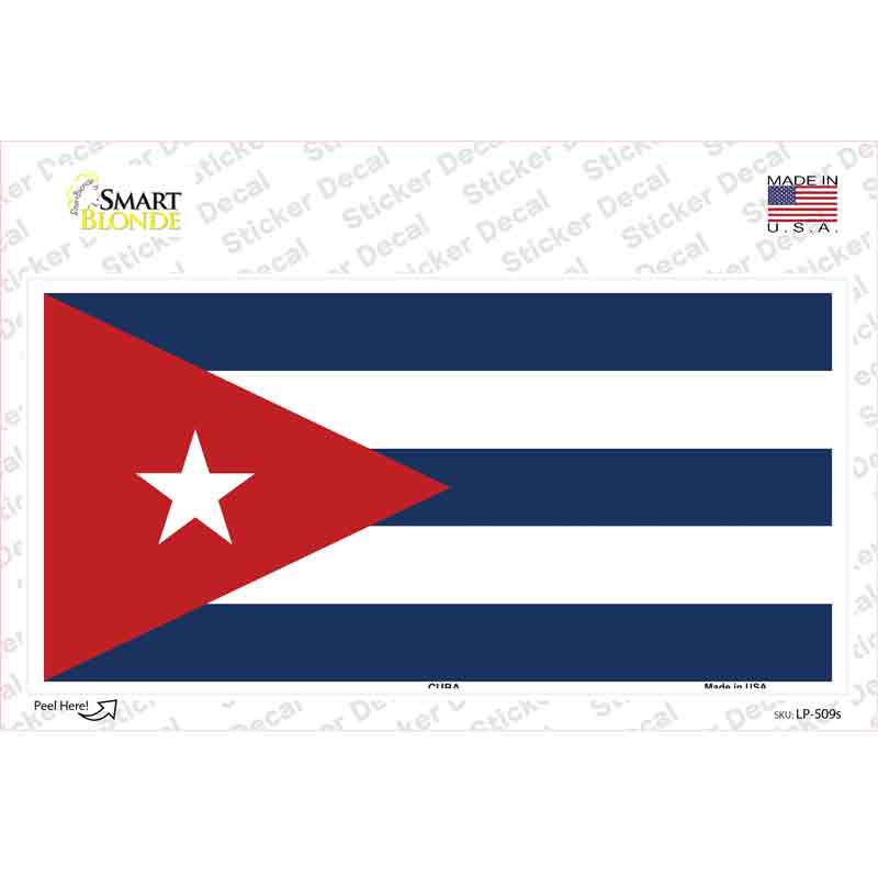 Cuba Flag Novelty Sticker Decal