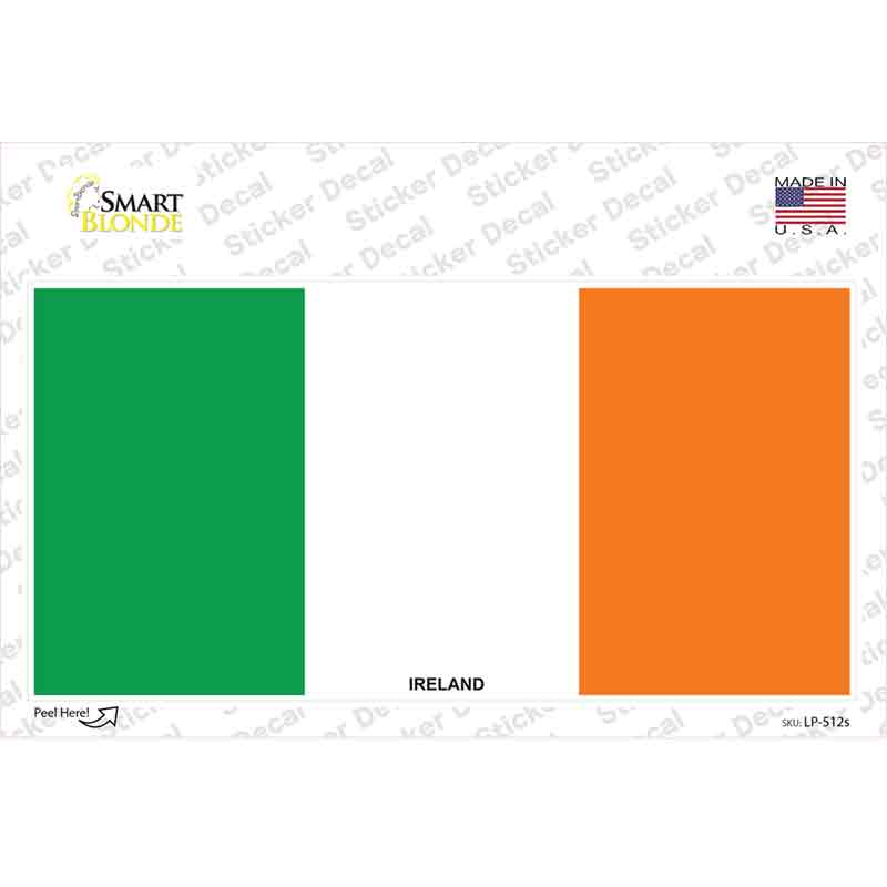 Ireland Flag Novelty Sticker Decal