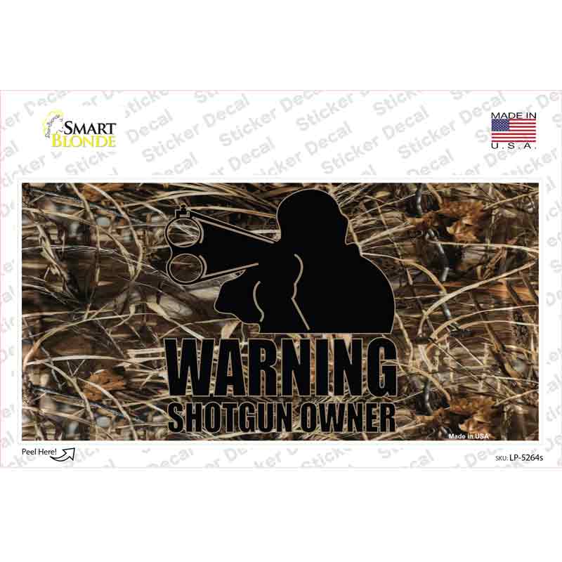 Warning Shotgun Owner Novelty Sticker Decal